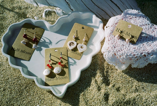 Cherry Heart Drop Earrings