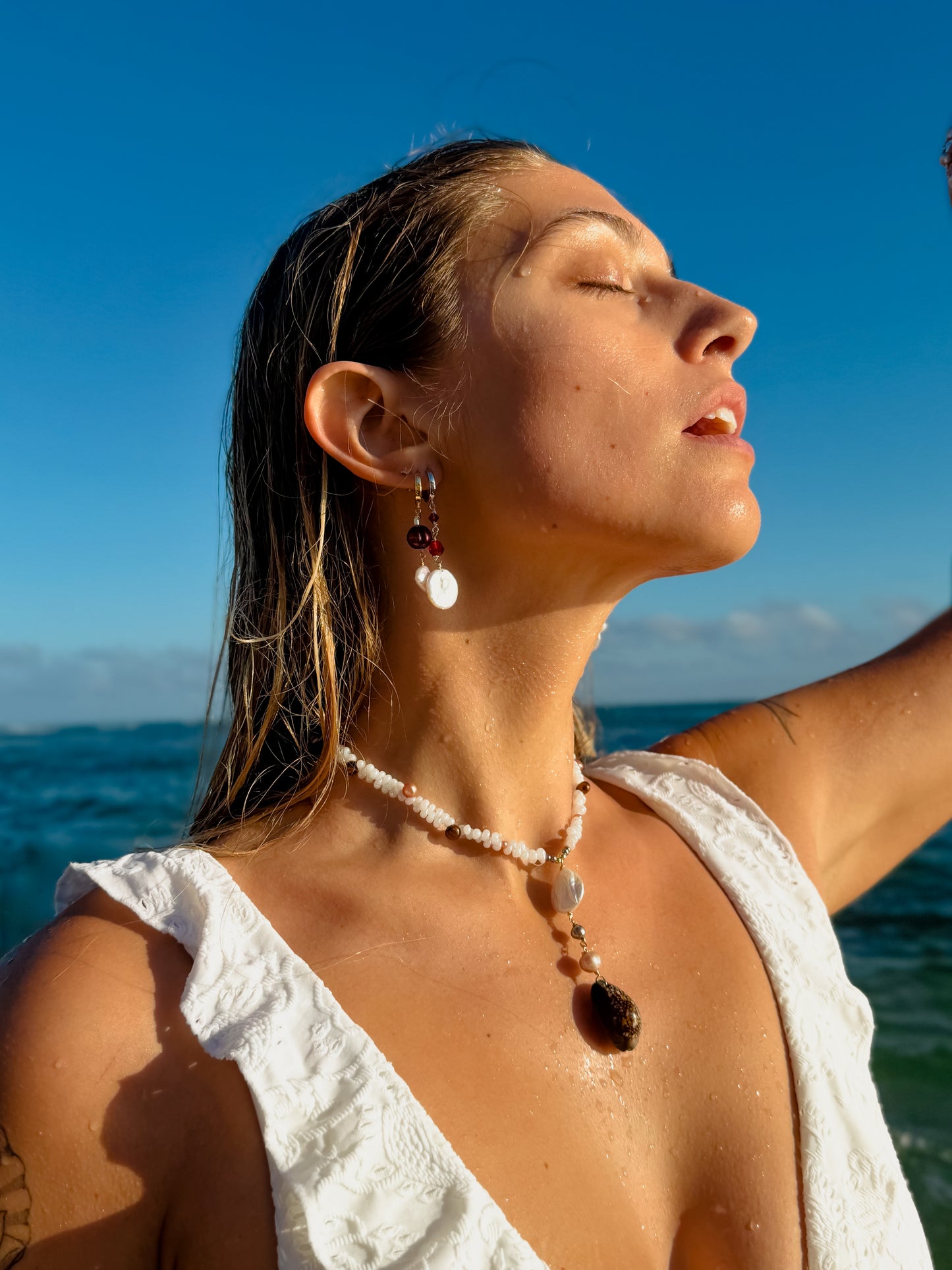 Cowrie Drop Necklace