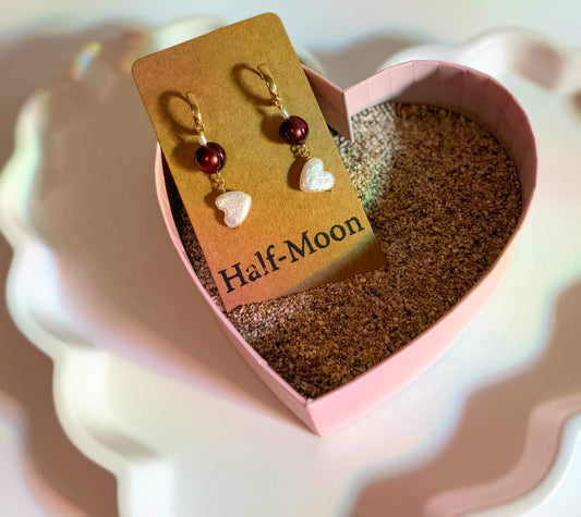 Cherry Heart Drop Earrings